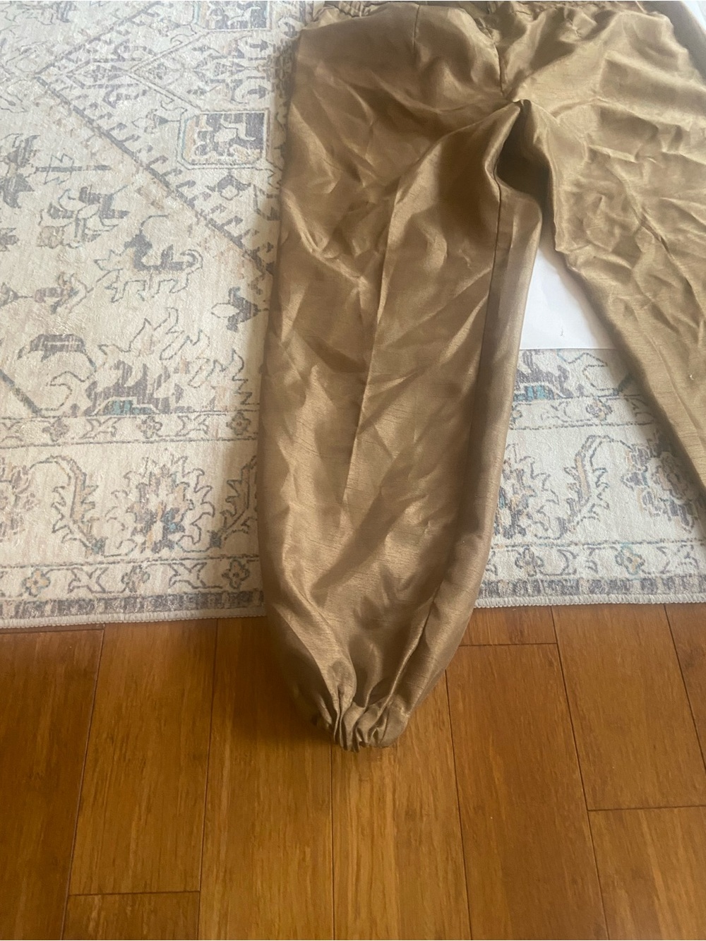 Relaxed Ankle-Cuff Pants in Tan - Picture 2 of 6